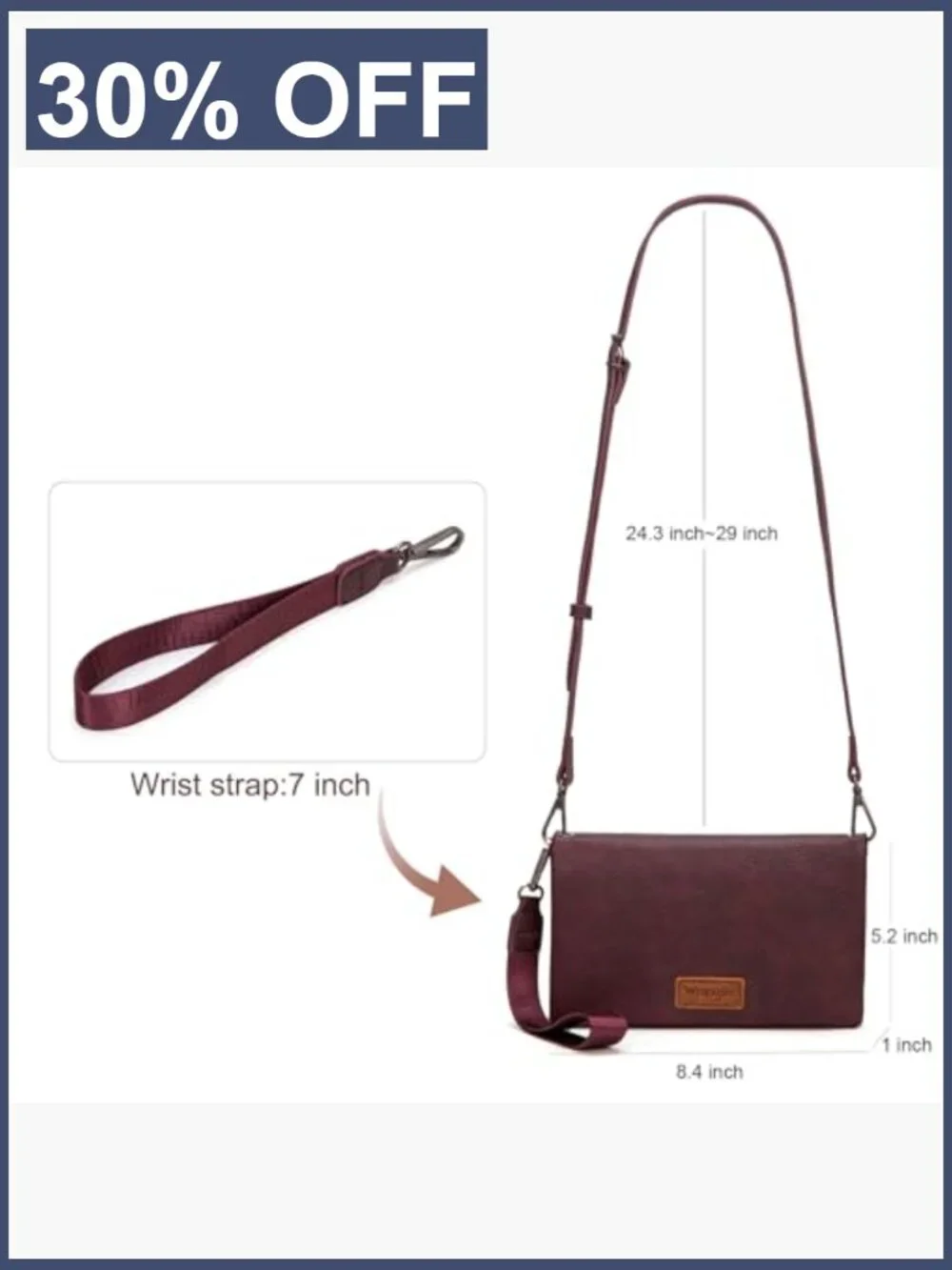 Wristlet Wallet RFID Blocking Bifold Clutch Credit Card Holder Purse with